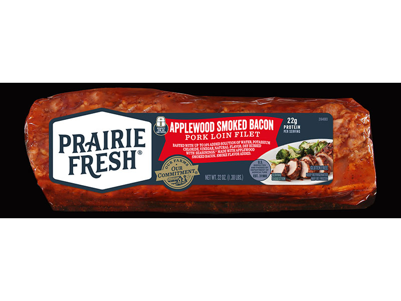 Pork Loin Filet with Applewood Bacon 22 oz | Prairie Fresh®