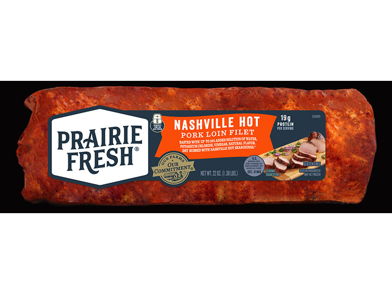 Pork Loin Filet Nashville Hot Seasoned 22 oz | Prairie Fresh®