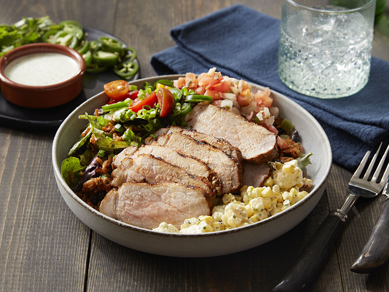 Grilled Carne Asada Pork Loin Filet Street Corn Bowl | Prairie Fresh®